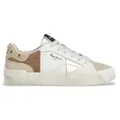 Pepe Jeans für Damen. PLS300001 Milan Crystal Leder Sneakers weiß (39), Wohnung, Schnürsenkel, Lässig