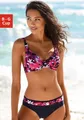 Bügel-Bikini, mit floralem Druck, Gr. 36 - Cup C, beere-bedruckt Cup C