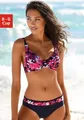 petite fleur Bügel-Bikini mit floralem Druck, beere-bedruckt