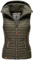Navahoo Damen Weste Steppweste gesteppt Frühjahr Übergangsweste B696 [B696-Shad-Olive-Gr.XS]