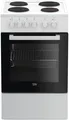 Beko FSS56000GW Elektro-Herd, Glaskeramik, 50 cm breit, 60l, SteamShine, weiß