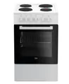 BEKO Elektro-Standherd FSS56000GW, Mulden-Kochfeld, 4 Heizarten, 50 cm breit, Grill