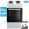 Beko FSS56000GW Standherd Mulden-Kochfeld Grill Geschirrwagen SteamShine 2ML