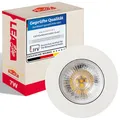 max K O M F O R T 6er LED Einbaustrahler Set 7W (ersetzt 50 W) Weiß – ultraflach 25 mm, 3-Stufen dimmbar per Lichtschalter, schwenkbar 30°, Warmweiß 3000K 510lm, Lochmaß Ø 68-75 mm, IP20 – LEA-Step
