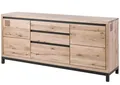 Massivmoebel24 Sideboard VILLANDERS (Massivholz), Sideboard Wildeiche 190x45x85 bianco geölt VILLANDERS #251