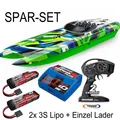 Traxxas # TRX57046-4GRNR Catamaran DCB M41 Rennboot Brushless Grün SPAR-SET 1