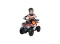 Elektro-Kinderquad Torino, 1000 Watt, Pocket-Quad mit Scheibenbremsen, 24 km/h, 3 x 12-Volt-Batterie (Schwarz/Weiß/Rot Polo)