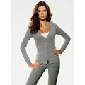 heine Strickjacke Feinstrickjacke grau 48