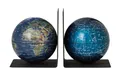 TROIKA Globus BOOKGLOBE, Metall-Buchstütze mit magnetischen, abnehmbaren Globen, (13 cm Durchmesser, 2-tlg), 13 x 13 x 15,3 cm englische Beschriftung, verschiedene Farben
