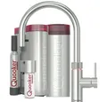 QUOOKER Küchenarmatur Flex Round Set, COMBI, CUBE Voll-Edelstahl FXRSST COMBI CUBE2 *inkl. 7 JAHRE GARANTIE*