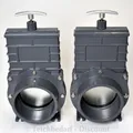 2er Spar-SET VALTERRA Zugschieber Ø 110 mm Edelstahl Schieber PVC Fitting Filter