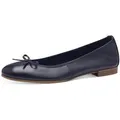 Tamaris Ballerina Flats, Slipper, Businessschuh mit dekorativer Schleife blau 39 EU