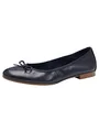 Tamaris Damen Ballerina Leder flach, blau, 39 EU