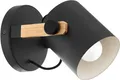 Schwarz Helle Holz Cremefarbig Moderne Wandleuchte Leuchter 1x28W/E27 17 [cm]