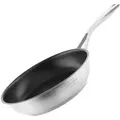 SILBERTHAL Bratpfanne 24cm beschichtet, Induktion, Edelstahlpfanne, Edelstahl (1-tlg), für alle Herdarten, backofenfest Ø 24 cm