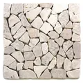 DIVERO 11 Fliesenmatten Mosaikfliesen Marmor Naturstein cremeweiß á 30 x 30 cm