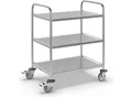 Kongamek Edelstahl-Servierwagen, LxBxH 910 x 590 x 940 mm, mit 3 Etagen