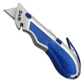 S&R Teppichmesser Schnellwechssel - Profi - Cuttermesser 165mm, (5-tlg., + 4 Ersatzklingen), SK5 Klinge 3-stufig, Klingenwechsel per Knopfdruck