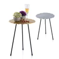 Amago home Beistelltisch Metall Dekotisch Hilton ø 35 x H 45 cm rund Aluminium mit Struktur Farbe Gold
