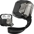 Schutzhülle für AirPods 4, Supcase i-Blason Matrix mit MagSafe, Schwarz-Silbern