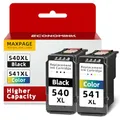 Economink 540XL 541XL Multipack, PG-540XL CL-541XL Kompatibel für Canon Druckerpatronen 540 541, Druckerpatronen 540 541XL für Pixma MG4250, TS5150, MG3650, MG3550, MG3650s, MX475 (1Schwarz,1Farbe)