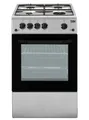 Beko CSS42014FS – freistehender Herd, Schwarz, Silber, Drehknöpfe, vorne, Gasfeld, links