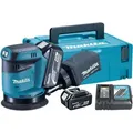 Makita DBO180RMJ Akku-Exzenterschleifer 18 V / 2x 4,0 Ah Akkus + Ladegerät im Makpac