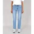 ESRA Straight-Jeans Damen Jeans Geradeschnitt Stretch Jeans Damen Regular Fit G4 Sale High Waist Jeans Damen Straight Hose Regular Jeans bis Große Größe blau 36