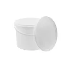Eimer mit Deckel Bügel 10 Liter Weiß Lebensmittelecht Auslaufsicher Aufbewahrung