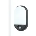 Oktaplex LED Ovallampe mit Sensor Lumi 10W 800lm Warmweiß 3000K Ovalleuchte Anthrazit