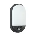 LED Außenleuchte mit Bewegungsmelder 10W IP54 Oval Wandleuchte Sensor Außenlampe