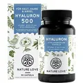 Nature Love® Hyaluronsäure mit Zink | 90 Kapseln | 500 mg reine Hyaluronsäure je Kapsel | 3 Monatsvorrat | ohne Zusätze | vegan