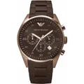 Emporio Armani Herrenuhr Quartz Braun Gold