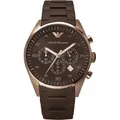 Armani Herren Klassische Quarzuhr ar5891 38mm Braun Edelstahl Mineralglas 50m Wasserdicht - Braun