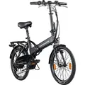 Zündapp Green 1.0 E Bike 20 Zoll Elektro Klapprad für Erwachsene 150 - 180 cm 6 Gänge - Schwarz