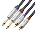 Tisino Dual 6,35 mm TS-zu-Cinch-Kabel 2x 2M