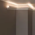 LED-Schleierrahmen für Decke und Wand (Länge 2 Meter - KH902) für indirekte Beleuchtung mit LED-Streifen | Dekorative, vorgefertigte Duropolymer