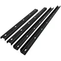 Natural Goods Berlin Möbelleiste Gratleiste U-FORM, (3er Set, 3-St), Unterbau, Versteifung, Verstrebung, Tischplatten, 80cm, Schwarz schwarz 80 cm