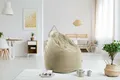 mokebo Sitzsack Cord XXL für Kinder & Erwachsene in Beige 'Der Tagträumer', I43