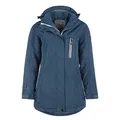 Blue Wave Damen Funktionsjacke Carla - Jacke Regenjacke Funktionsmantel in Steel Blue Größe 38