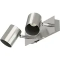 ledscom.de Wandleuchte WAIKA, 2-flammig, Schalter, edelstahl matt, eckig, 2x GU10 max. 60W