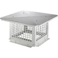VEVOR Schornsteinabdeckung Edelstahl 304 Kaminhaube 416x416x250mm Kaminabdeckung Vogelschutz Regenhaube Schornsteinhaube 2 Installationsmethode Kaminhut kompatibel mit verschiedenen Schornsteintypen