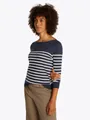 Tommy Hilfiger Strickpullover CO JERSEY STITCH BOAT-NECK SWEATER mit Tommy Hilfiger Logo-Flag am Ärmel, Regular Fit