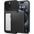 Handyhülle für iPhone 15 Pro Spigen Case Cover Futeral Etui Schutzhülle Schwarz