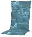Auflage Hochlehner Bali 2388 blau/petrol Schmetterlinge 120x49x8 cm KETTtex