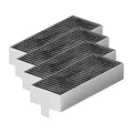 AllSpares CleanAir Aktivkohlefilter 4er Set – passend für Siemens HZ9VRCR0, 17004796 | Bosch HEZ9VRCR0, HZ9VRCR0 | Neff Z821VR0 | Gaggenau CA282111 | Constructa CZ9VRCR0 | 192x75x35 mm