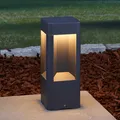 Lucande LED Wegeleuchte Sockelleuchte anthrazit 30 cm, Sockellampe IP54, Gartenl