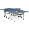 Dione Tischtennisplatte School Sport 600 kompakt Indoor Blau TT-Platte rollbarer und klappbar Tischtennistisch - Vormontiert - 95KG