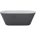 Jet-Line Freistehende Badewanne Deliah in Edlem Grau und Elegantem Weiß