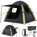 JUSKYS® Luftzelt EasyFlow M - aufblasbares Camping Zelt, 1-3 Personen inkl. LED-Lampe & Zubehör